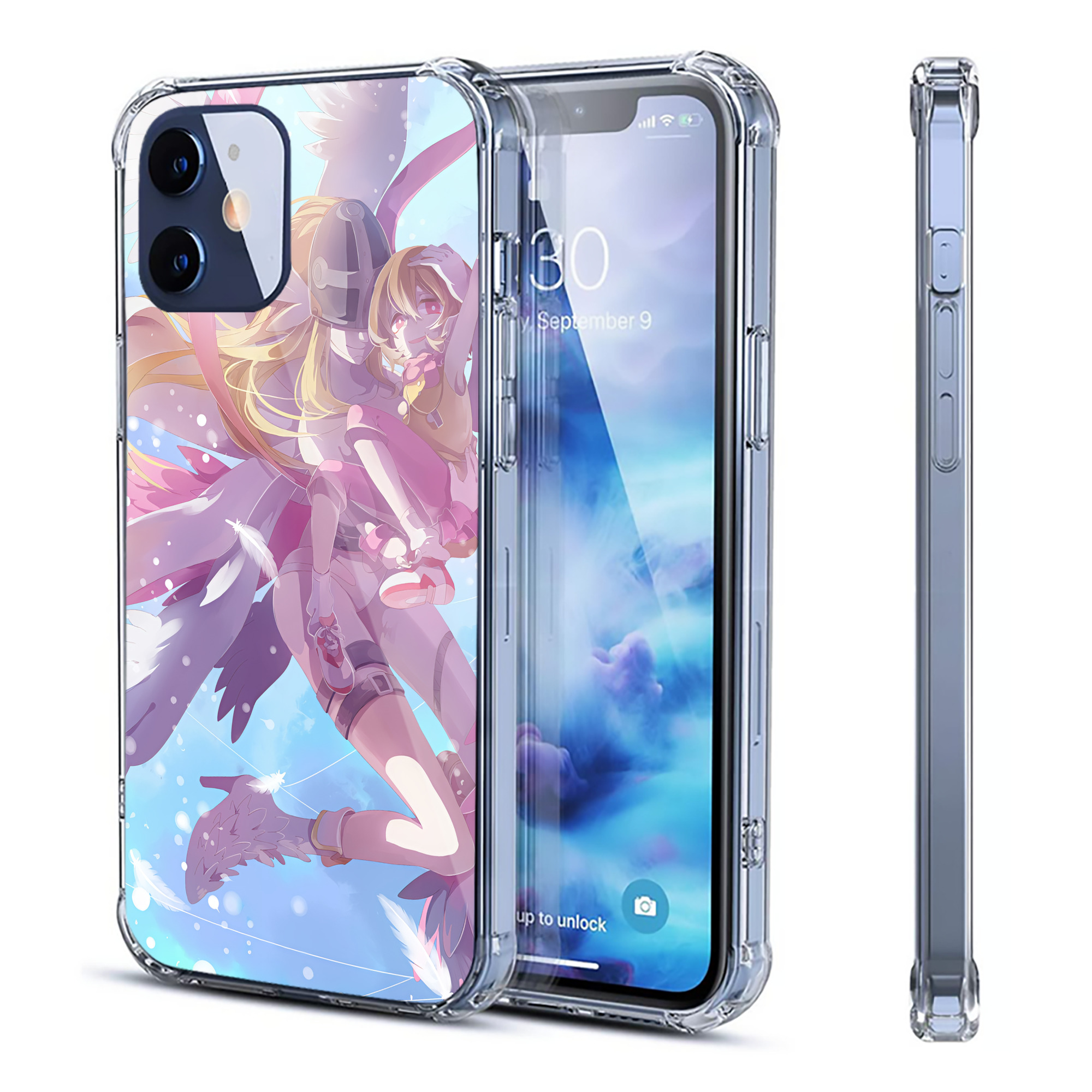 （画像用） Digimon デジタルモンスター/デジモン 【iPhone 12シリーズ対応】透明スマホケース（クリアソフトケース）